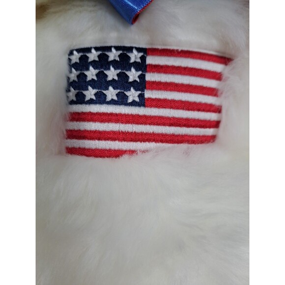 TY Beanie Buddy 29" White Bear Libearty Liberty 2000 American Flag Plush Toy - Picture 3 of 10